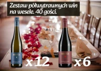 Zestaw półwytrawnych win na wesele. 40 gości. 