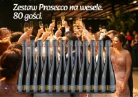 Zestaw Prosecco na wesele. 80 gości.