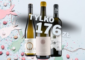 Zestaw wielkanocny. Białe wina.