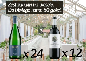 Zestaw win na wesele. Do białego rana. 80 gości. 